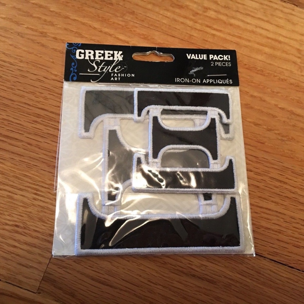 Greek Style Iron-On Greek Letter Ξ (Xi)